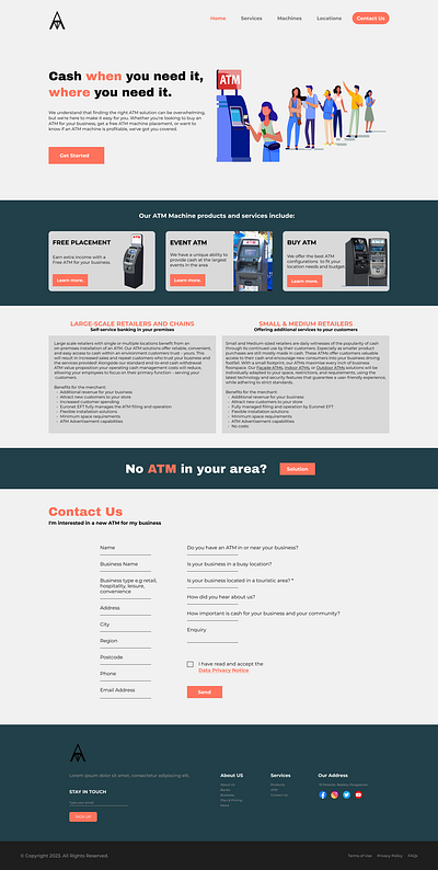 ATM Website Concept atm ui atm website graphic design ui web design