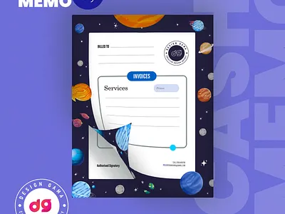 Cash memo design graphic design