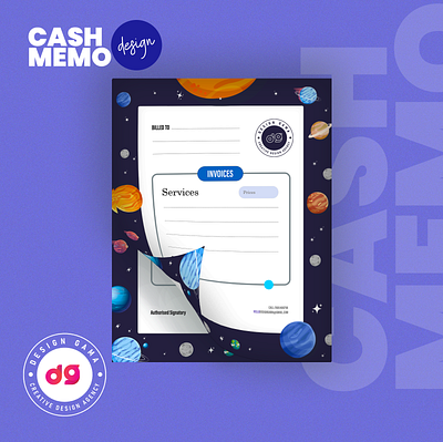 Cash memo design graphic design