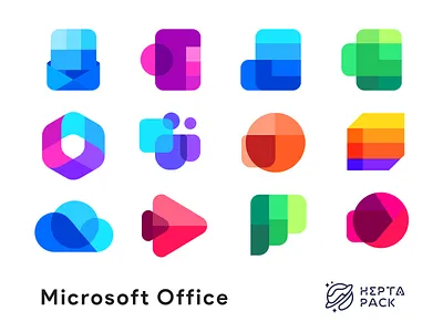 Microsoft Office Icons Redesign android apps branding concept design excel google icon iconpack icons logo microsoft office onedrive onenote pack powerpoint set style word