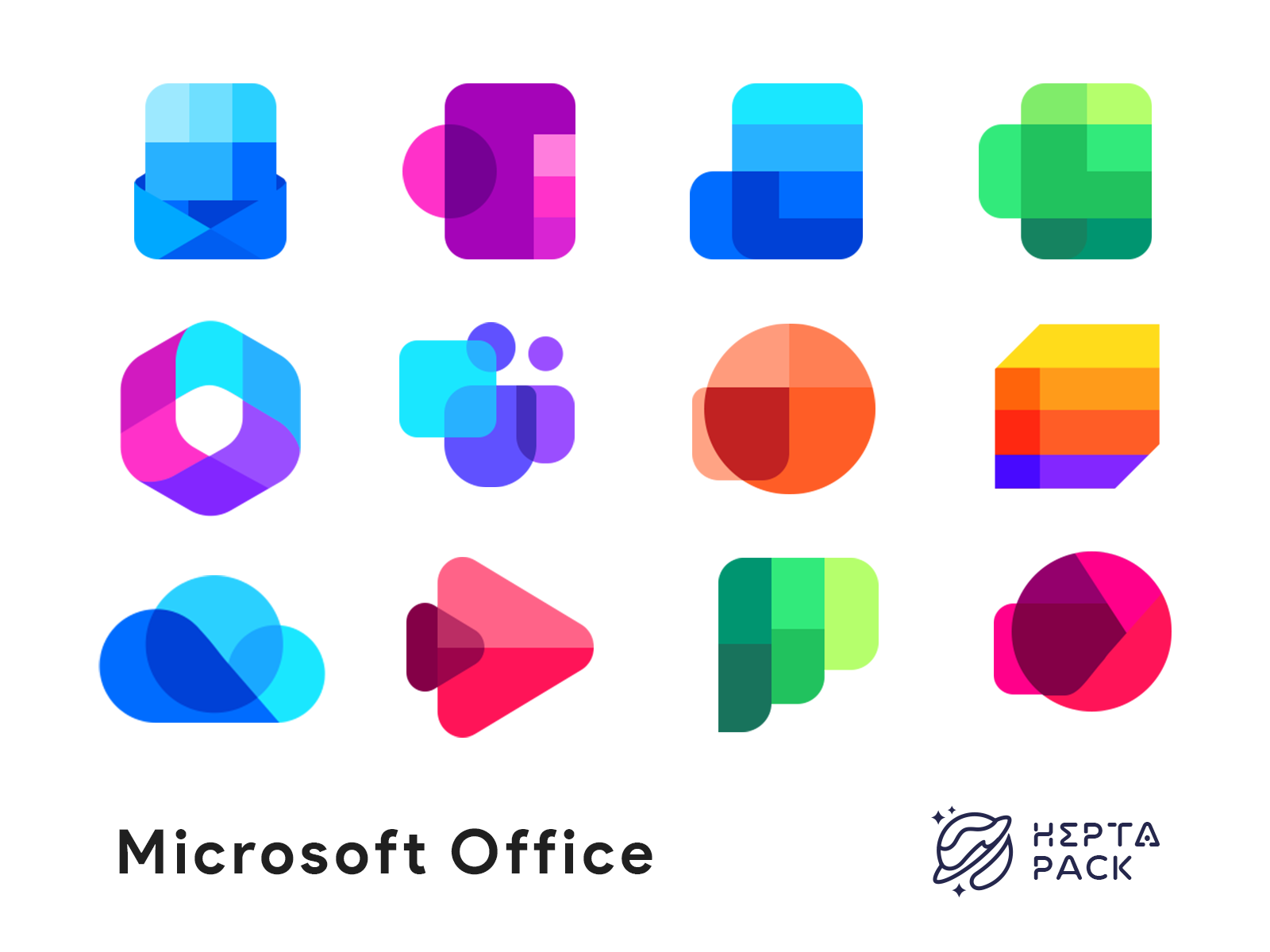 Microsoft Office Icons Redesign by Max Patchs on Dribbble