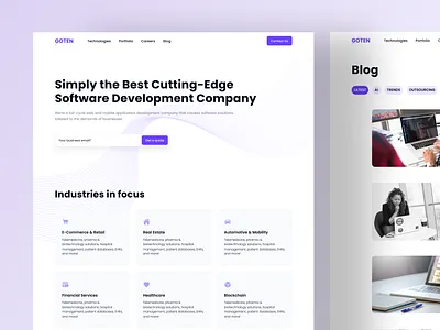 Landing Page design ui ux web