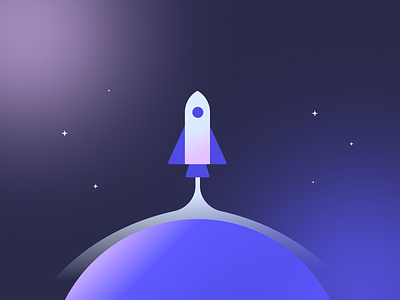 Mission blog article branding gradient graphic design illustration rocket space spaceship vector