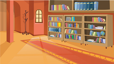 Cartoon Library Background background book cartoon education free learning library