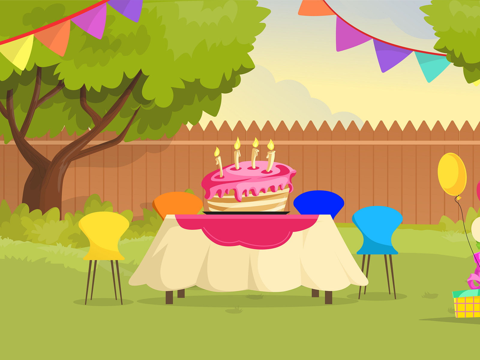 Cartoon Party Background by Cartoons.co on Dribbble