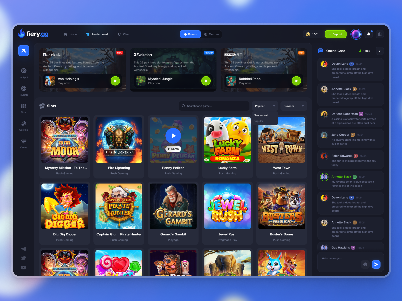 Fiery GG - Roblox Casino  Mobile Screens by Sok Studio on Dribbble