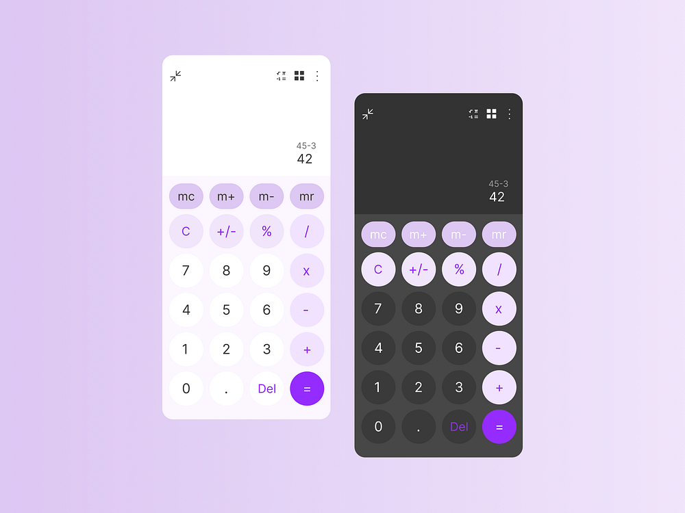 Calculator UI designs, themes, templates and downloadable graphic ...