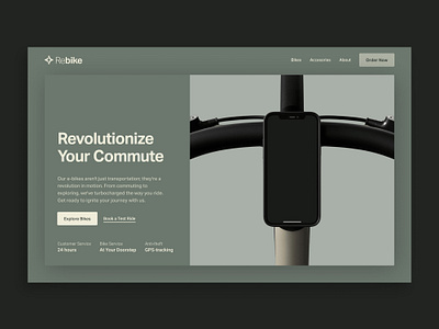 E-bike Landing Page bike bycicle landing page product design shop ui user experience user interface ux web design webdesign website website design