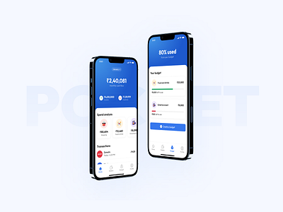 Pocket: Finance tracker app app design product design ui ux visual design