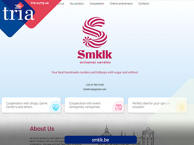 smklk.be landing page mobile design ui