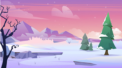 Cartoon Snowy Background background cartoon cold mountain snow snowing snowy winter