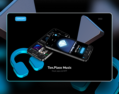 Ton.Place Music NFT 3d branding crypto design graphic design motion graphics nft ui