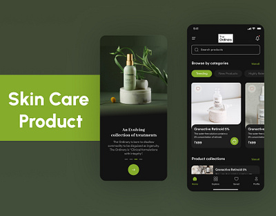 Skin Care Product Buy App application design landing page mobile app skin care app ui ux