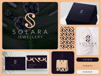 SOLARA JEWELLERY brading graphic design jewellery jewelry logo pattern visual identity