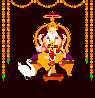 God of Divine Engineering: A Lord Vishwakarma Illustration creativedesign