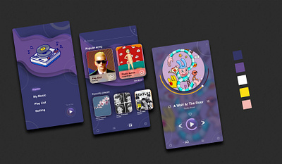 Player app Ui design graphic design ui