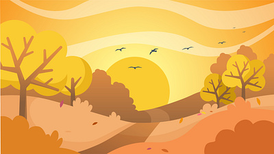 Fall Trees Cartoon Background autumn background cartoon fall fall trees falling free leaves tree