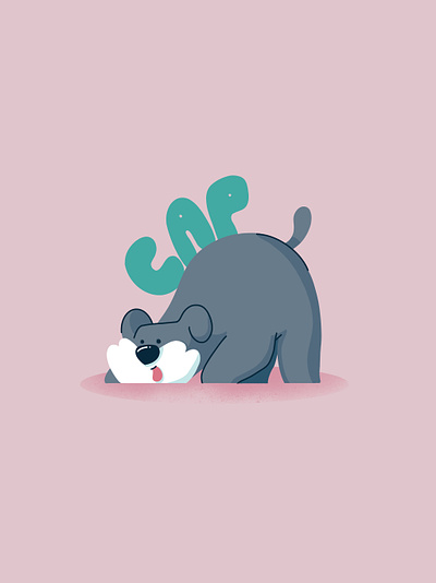 Cap 3d animals animation cute animal design dog graphic design illustration line logo minimal puppy retro simple ui