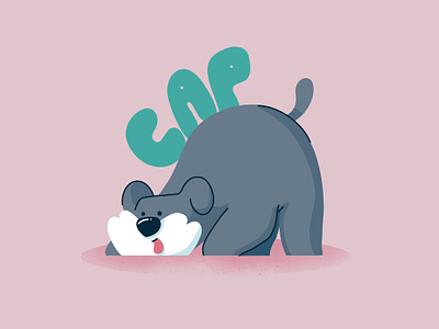 Cap 3d animals animation cute animal design dog graphic design illustration line logo minimal puppy retro simple ui