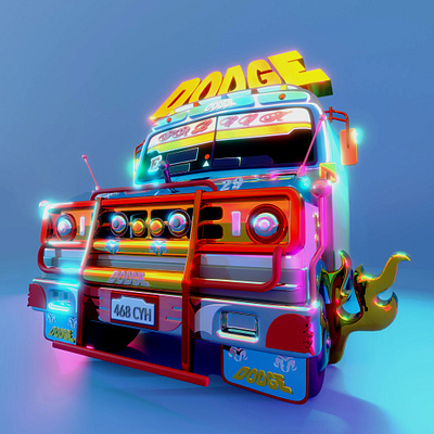 Truck illustration 3D 3d blender car design graphic design illustration truck