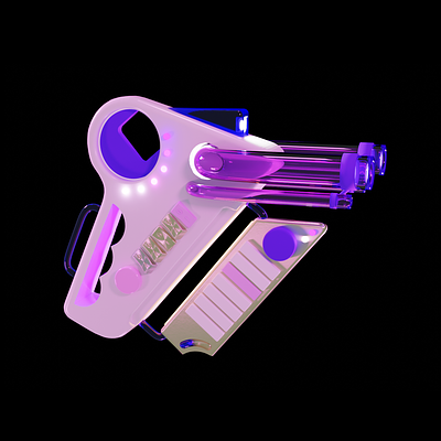 Sci-fi gun 3d blender design future futuristic graphic design gun keyboard sci fi science fiction scifi