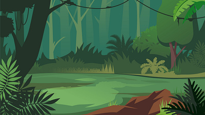 Forest Background Cartoon by Cartoons.co on Dribbble