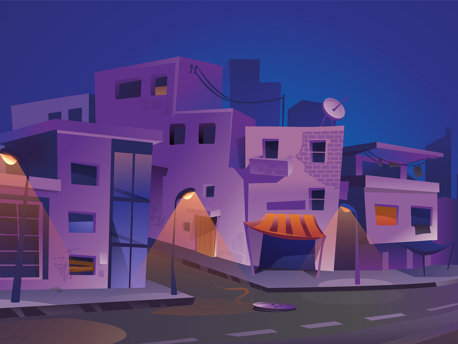 Ghetto Cartoon Background by Cartoons.co on Dribbble