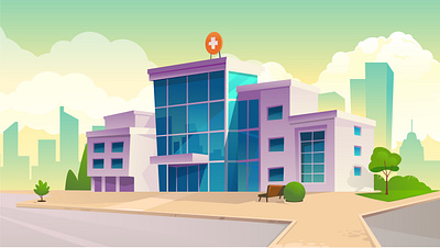 Hospital Background Cartoon background building cartoon health hospital