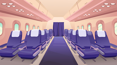 In An Airplane Cartoon Background air plane airplane background cartoon inside plane