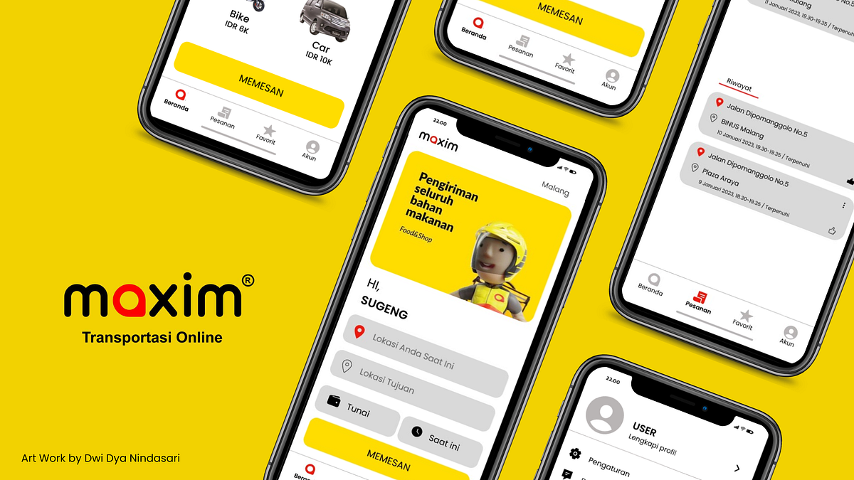 Maxim Mobile Application (Redesign) by BNCC Malang on Dribbble