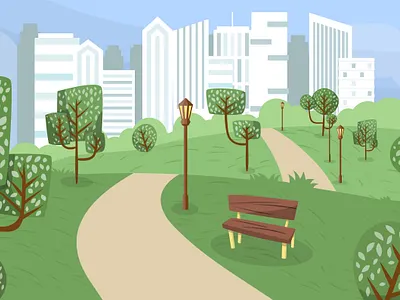 Park Background Cartoon background bench cartoon free nature park tree