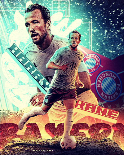 HARRY KANE IN BAYERN. design graphic design motion graphics typography