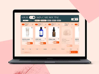 Skin Care Routine Filter cosmetics filter skin care ui ux