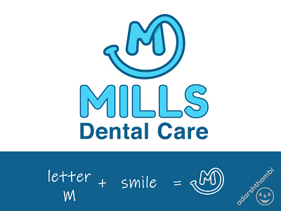 unused logo concept for Mills Dental Care branding dental dental care dental clinic dental logo graphic design illustration logo m logo minimal smile smile logo vector