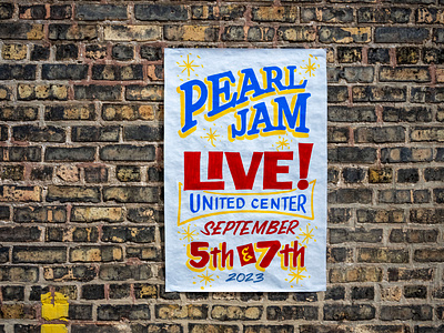 Pearl Jam Hand Painted Poster - Sign painting by Right Way Signs chicago design mural murals poster sign signs