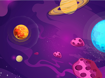 Space Background Cartoon background cartoon colorful explore galaxy meteor planet space univerce