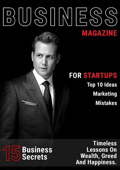 Business Magazine Cover adobe photoshop black business magazine graphic design magazine cover magazine design photoshop