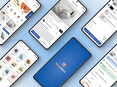 Shop Mart: A unified E-Commerce mobile app design all in one app app design app ui appdesign branding design e commerce mobile mobile app shopping app ui ui design uidesign uiux ux