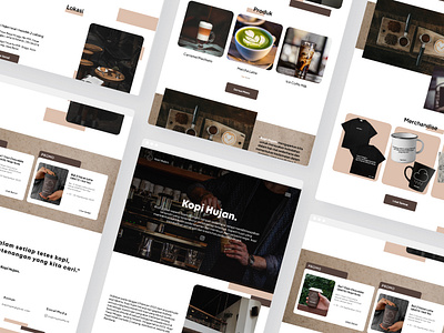 Coffe Shop Website ( Kopi Hujan ) branding coffe app coffe web coffeshop design graphic design illustration motion graphics ui ux vector website website design