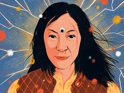 Evelyn eeaao evelyn everything everywhere illustration michelle yeoh portrait
