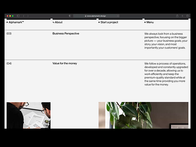 Alphamark™ running on Awwwards agency award b2b branding branding branding agency corporate identity graphic design identity layout studio typography ui user interface web design website