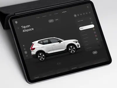 Volkswagen Configurator – Сar Customiser app application automation automobile automotive b2b car configurator crm customiser design drive electricity saas software tablet truck ui ux web