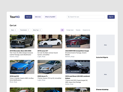 Automobile Commerce Website Homepage branding desktop homepage mobile ui