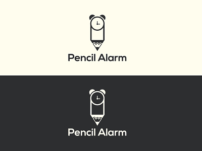 Pencil Alarm Logo alarm logo branding creative logo design graphic design illustration logo logo design minimal logo modern logo pencil alarm logo pencil logo