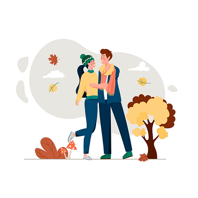 Autumn 2d adventures animation autumn cozy design flat foliage gratitude harvest illustration man motion nature season sweaterweather vibes woman