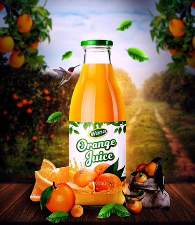 Orange Juice Product Design adobe photoshop branding design graphic design graphics orange product photoshop product manipulation ui