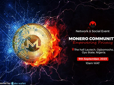 Monero crypto event graphic design