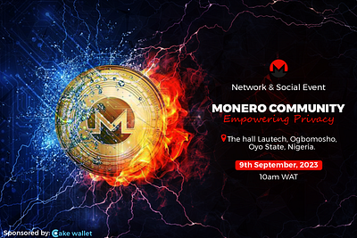 Monero crypto event graphic design