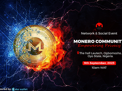 Monero crypto event graphic design