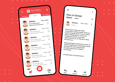 Redesigned Mobile App: Gmail app design app ui figma gmail mobile app redesign ui uiux design visual design